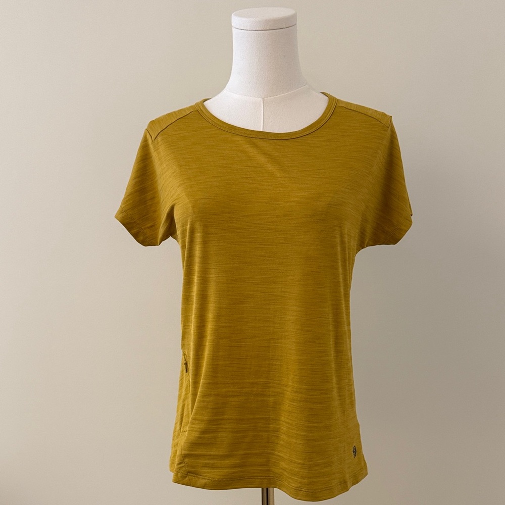 Mountain Hardwear Mustard Short Sleeve Tee